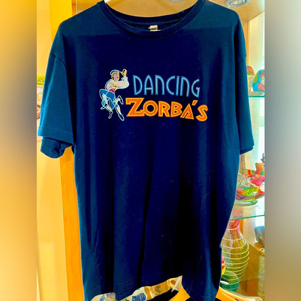 Dancing Zorba’s My Big Fat Greek Wedding 2 Promo Cotton Tee Navy L EUC